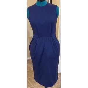 TAURUS II Brand Knee Length/Midi Blue Dress Cotton Blend Women's Size 6 (READ)